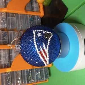Handmade xmas ornament NFL New England Patriots